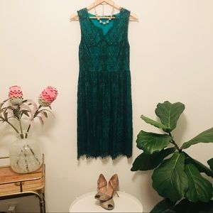 Emerald Green Modcloth Liza Lux Dress in S